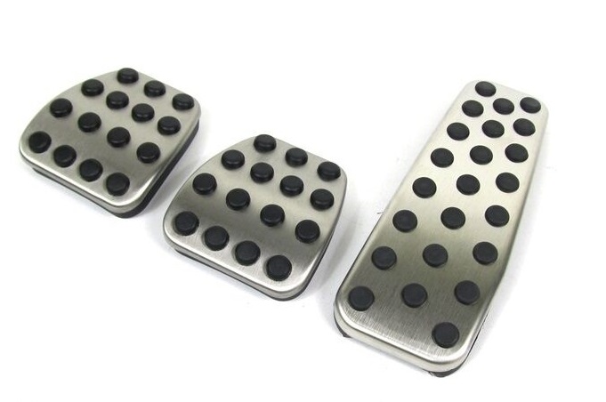 Stainless Gas, Brake, Clutch Pedal Covers 06-up Challenger 6Spd